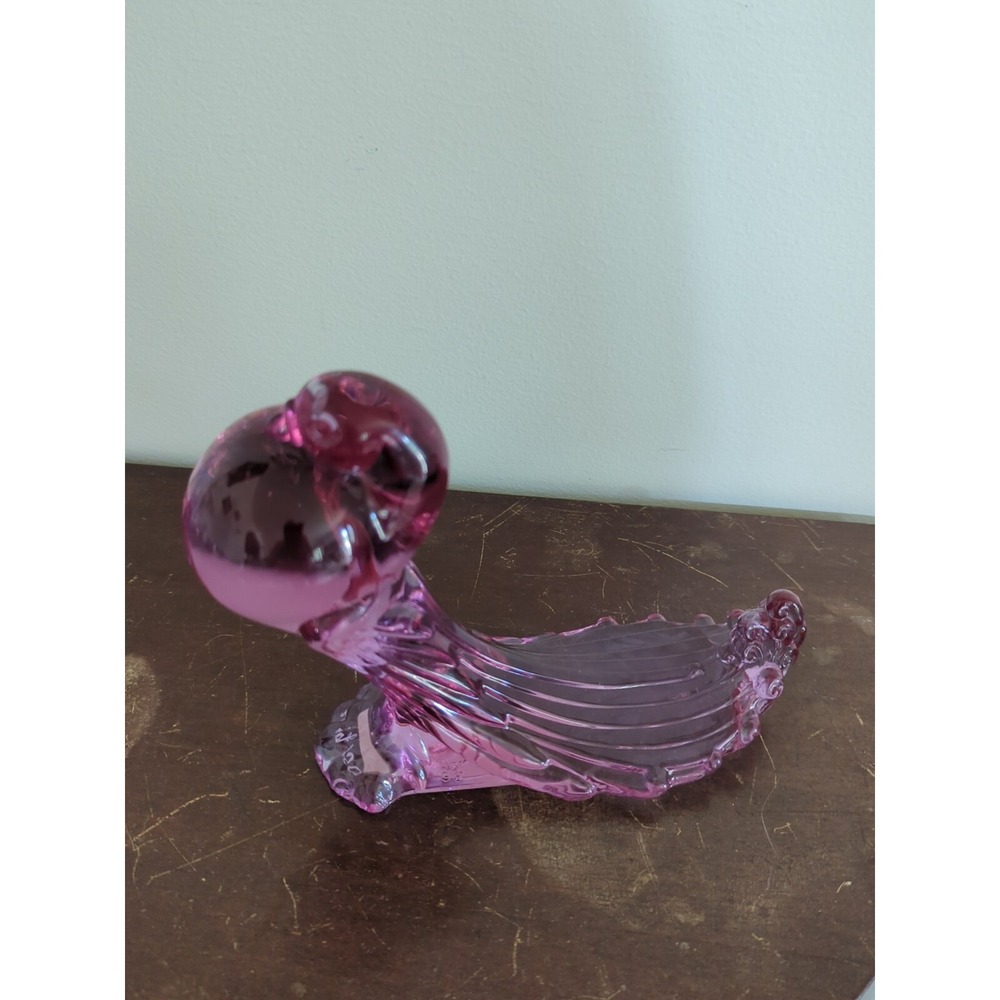 HEISEY Glass by DAZELL VIKING Lavender Ice POUTER PIGEON LMT ED  21/450. Rare